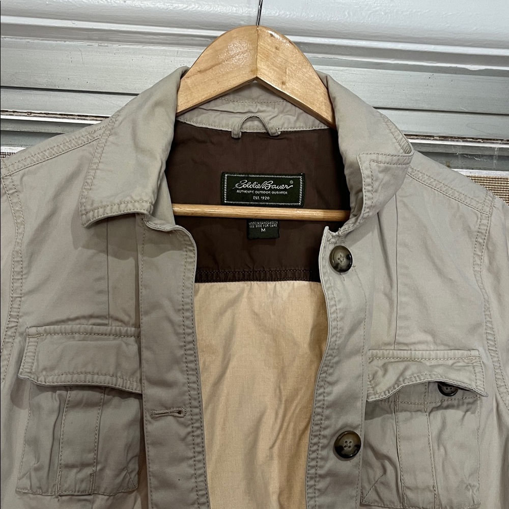 EDDIE BAUER  KHAKI  Utility Jacket Preowned